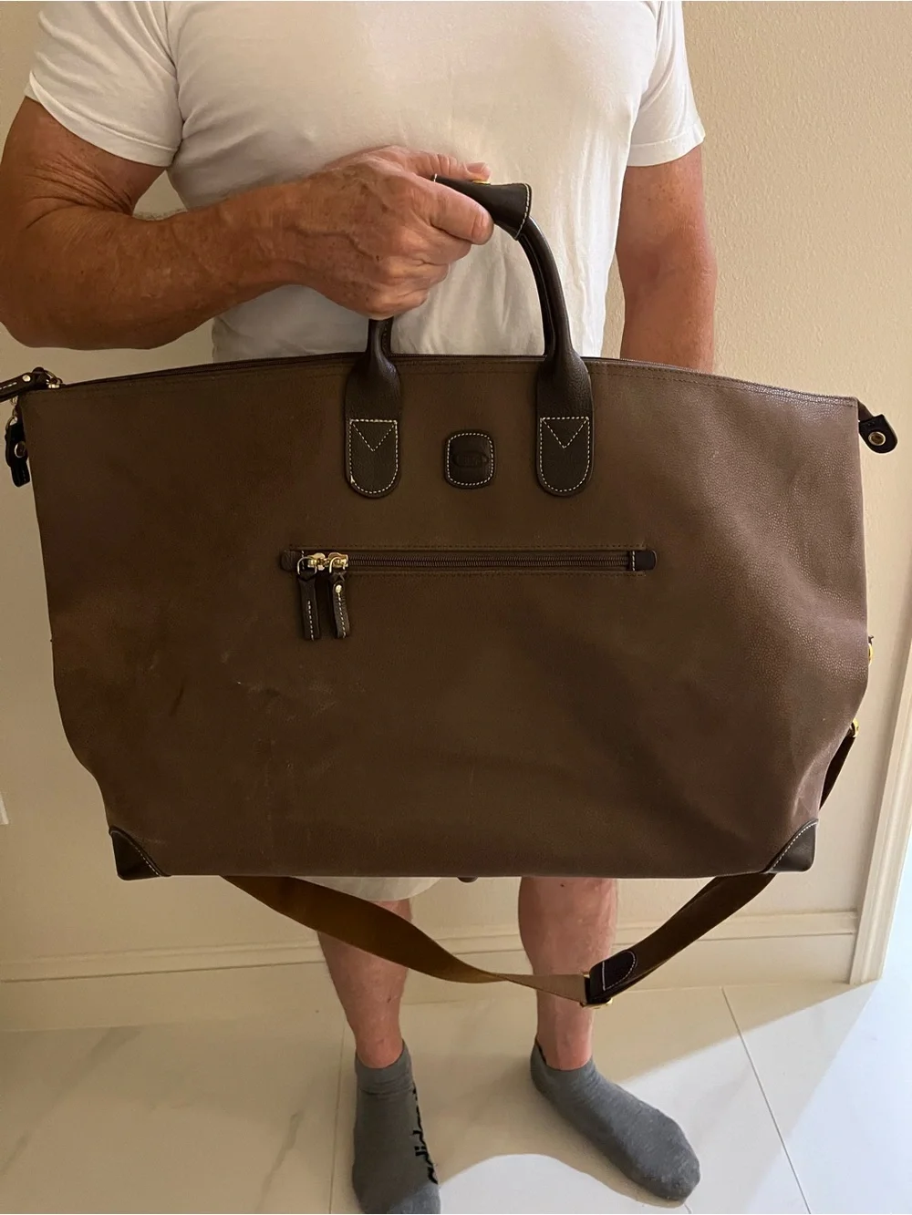 BRIC’S Classic Brown Weekender Bag - Men